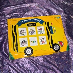 Vintage Crayola School Bus Picture Frame